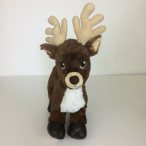 Build A Bear Dasher Santa's Christmas Reindeer Stuffed Animal 18" Leather Hooves - Picture 2 of 12